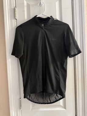 Rapha Size Medium Black Minimalist Short Sleeve Cycling Jersey